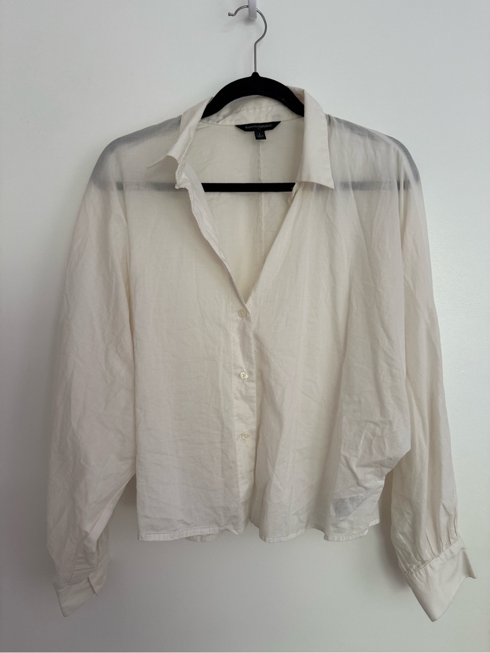 Banana Republic Factory Cream Button-Down Shirt